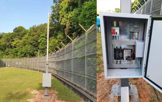 シンガポール政府プロジェクト周辺フェンスのセキュリティシステム